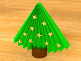 Kerstboom van papier en wc rol