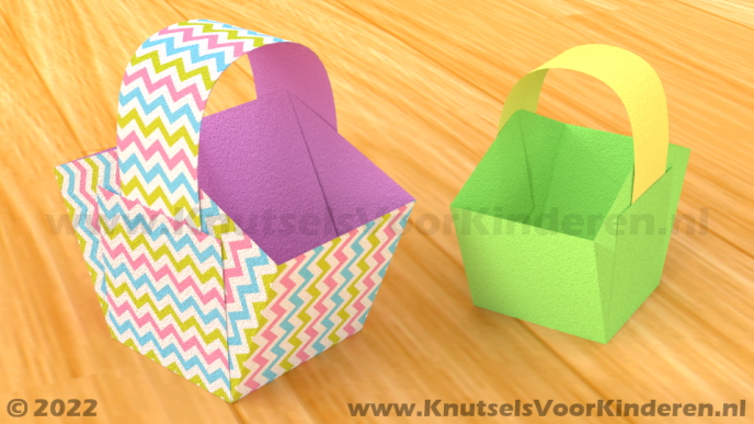 afwijzing schildpad Dressoir Mandje van A4 papier - Knutsels Voor Kinderen - Leuke Ideeën om te Knutselen  met Duidelijke Uitleg