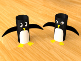 Pinguin van wc rol