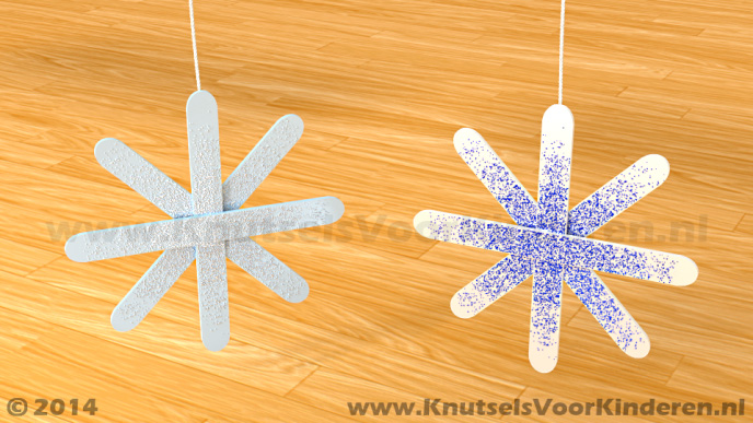 Wonderbaar Sneeuwvlok van ijsstokjes - Knutsels Voor Kinderen - Leuke Ideeën HT-17